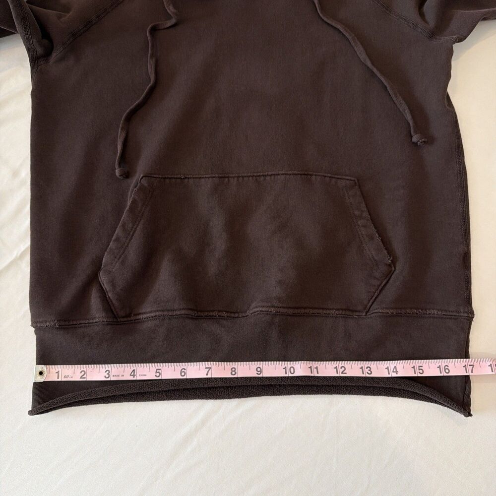 Nili Lotan Womens XS Janie Hoodie Brown Distressed Pullover Luxe Athleisure USA - Picture 7 of 14